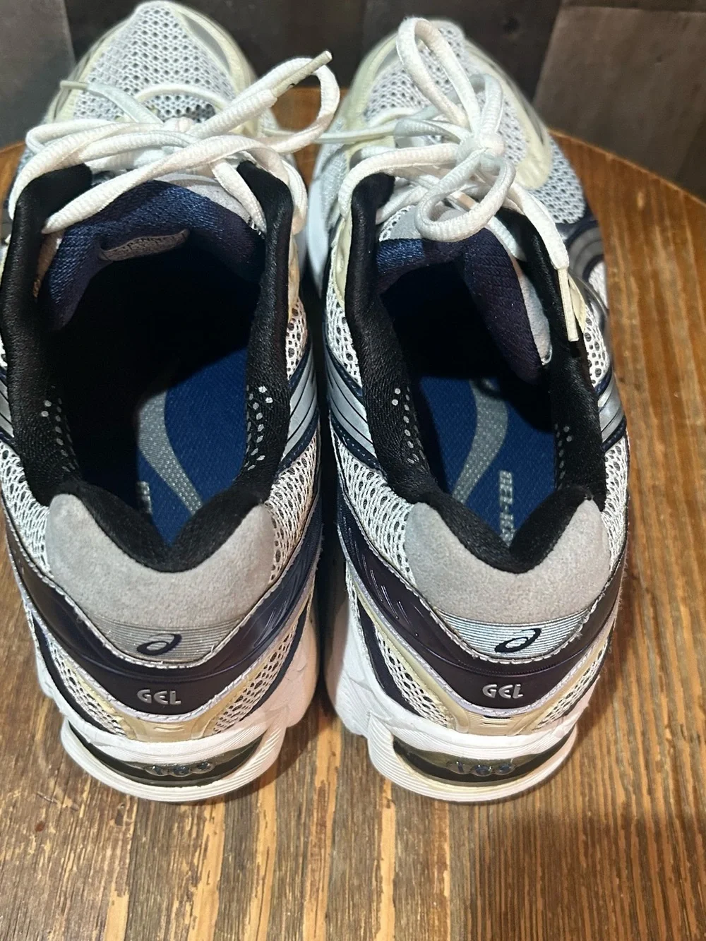 Asics Navy and White Running Sneakers